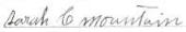 Sarah C Mountain Signature (1921)